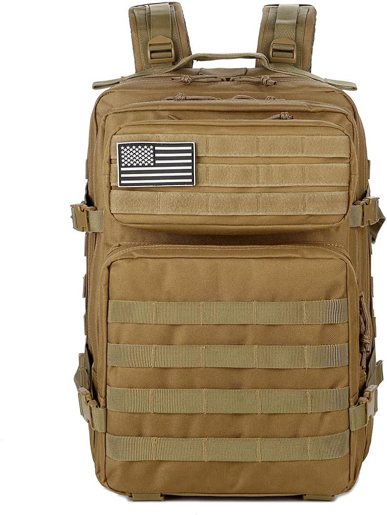 Detalle de QT&QY 45L Military Tactical Backpack: 45L MOLLE Army Assault Pack for Outdoor Adventures