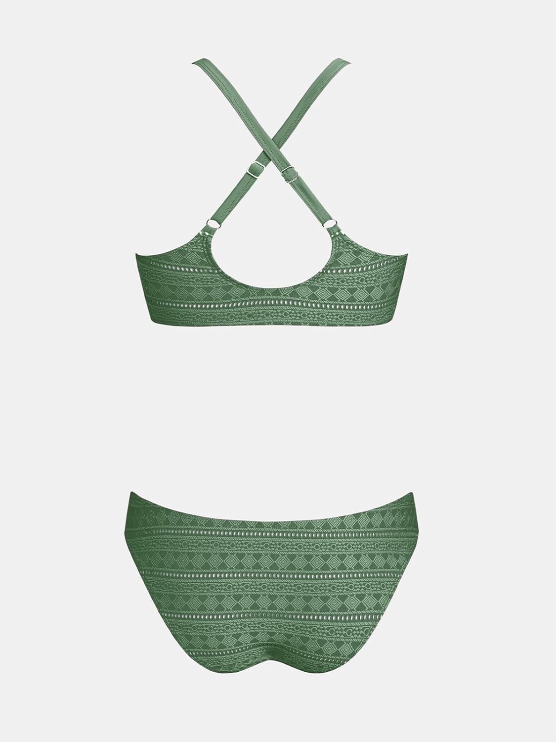 Thumbnail 6 de CUPSHE Damen Bikini Set V-Ausschnitt mit Knoten vorne – Bademode Zweiteilig