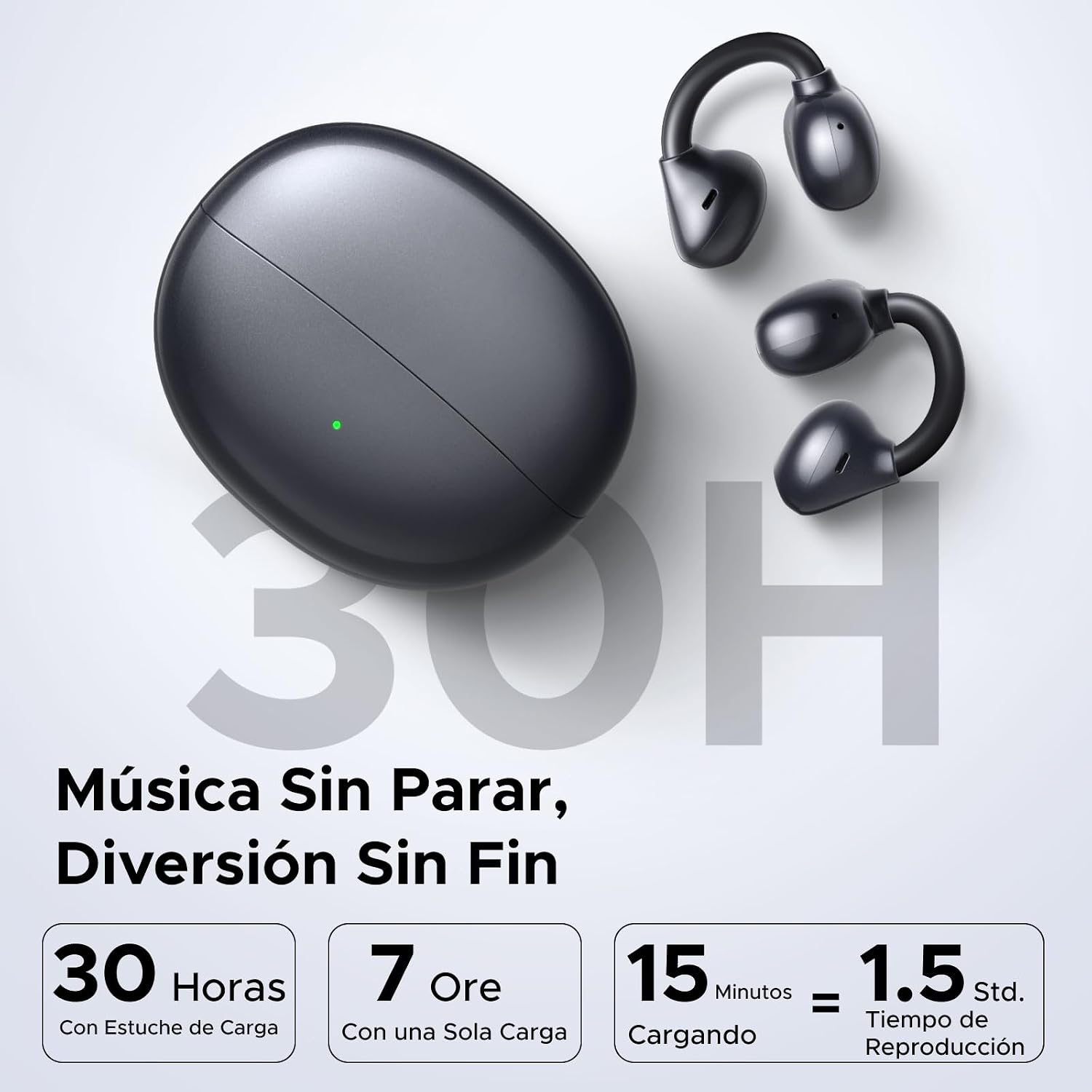 Thumbnail 6 de UGREEN ClipBuds Auriculares Bluetooth 6.0 30H