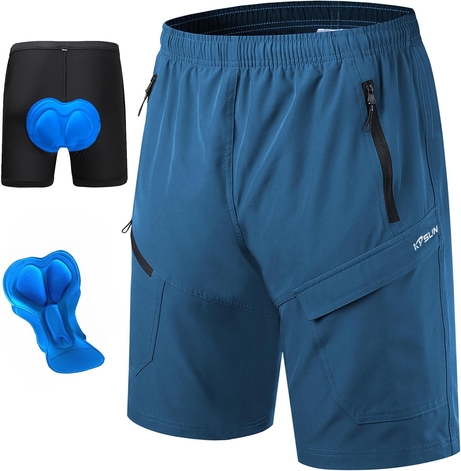 Detalle de Men's Mountain Bike Shorts 3D Padded Baggy Bicycle Riding Cycling Shorts