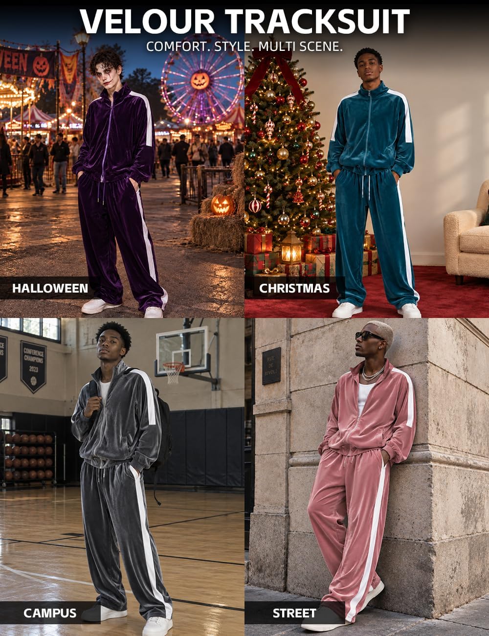 Thumbnail 6 de Ragelion Men's Velour Tracksuit