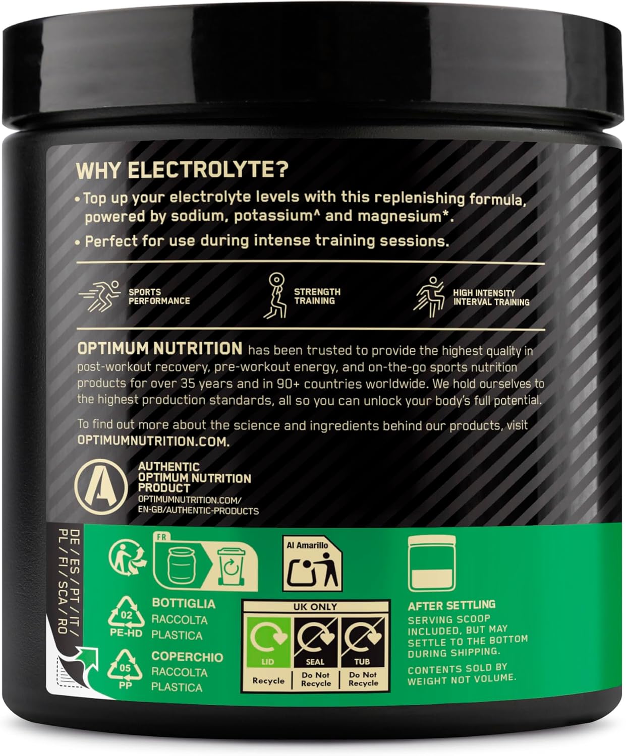 Detalle 2 de Optimum Nutrition electrolitos en polvo Limón
