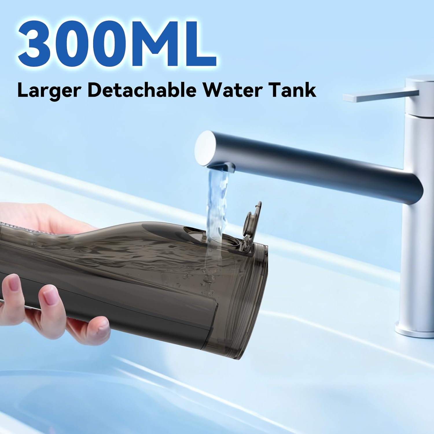 Thumbnail 2 de Cordless Portable Water Flosser with 300ML Tank — Travel-Friendly Oral Irrigator