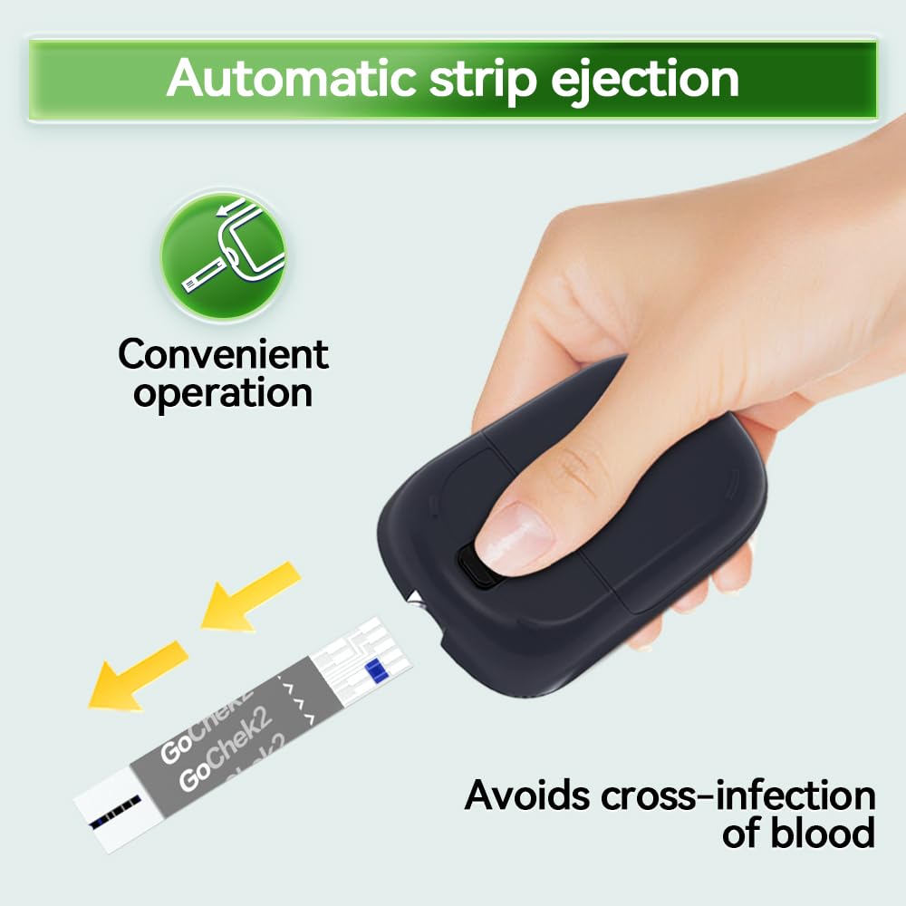 Thumbnail 6 de MicroTech Blood Sugar Monitor Kit with 10 Strips & Lancets (No Coding) – 500-Store Memory
