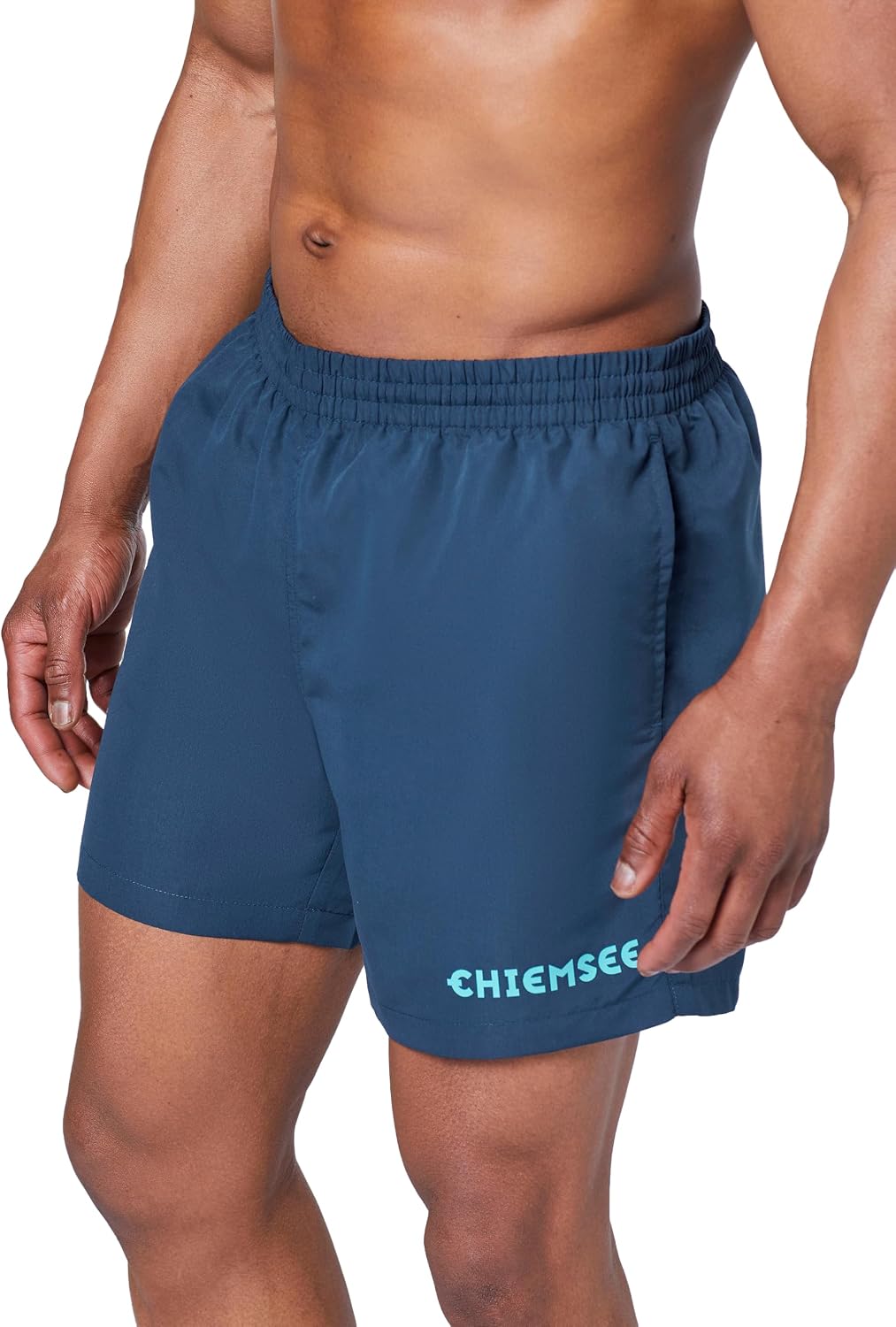 Detalle de Chiemsee Badehose Herren I Regular Fit Badeshorts mit elastischem Bund & Kordel – Quick-Dry, Mesh-Innens slip & Taschen