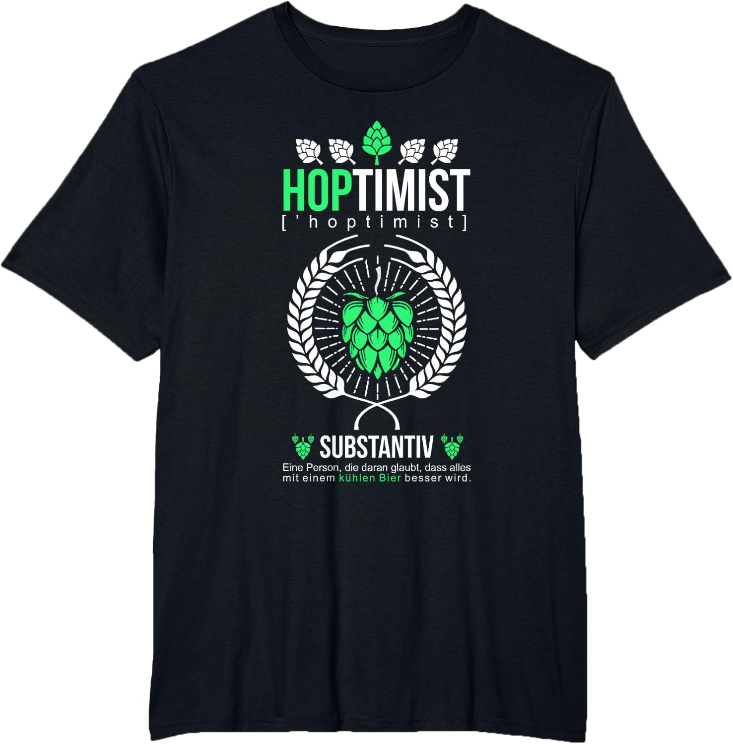 Detalle 2 de HOPTIMIST Biertrinker Shirt T-Shirt