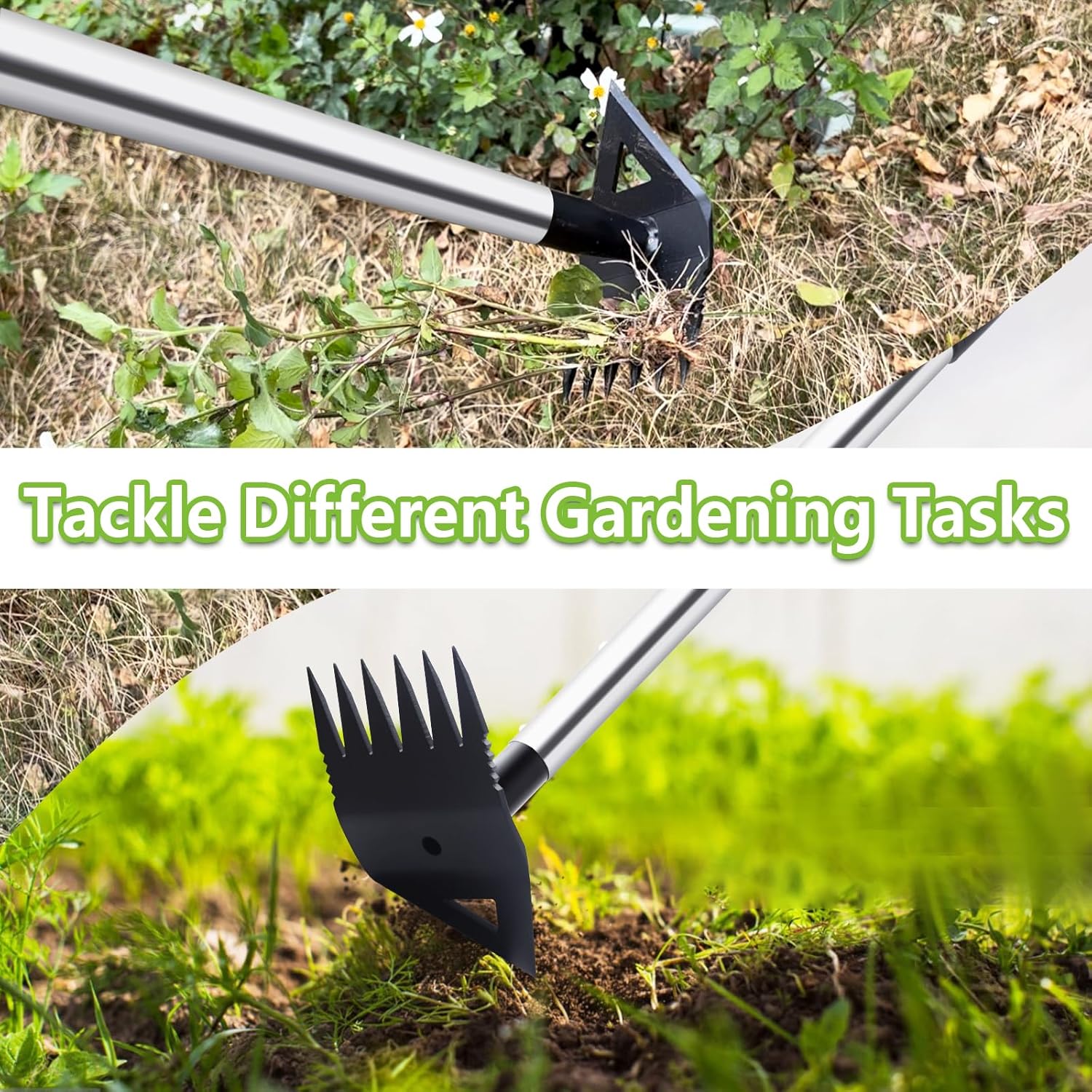 Detalle de PIMEKOY 2-in-1 Weed Puller & Weed Remover Tool with Long Handle
