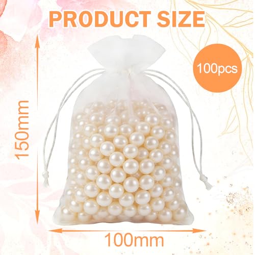 Thumbnail 1 de Pynzeka – 100 Bolsas de Organza 10x15 cm para Joyas, Regalos y Festivales