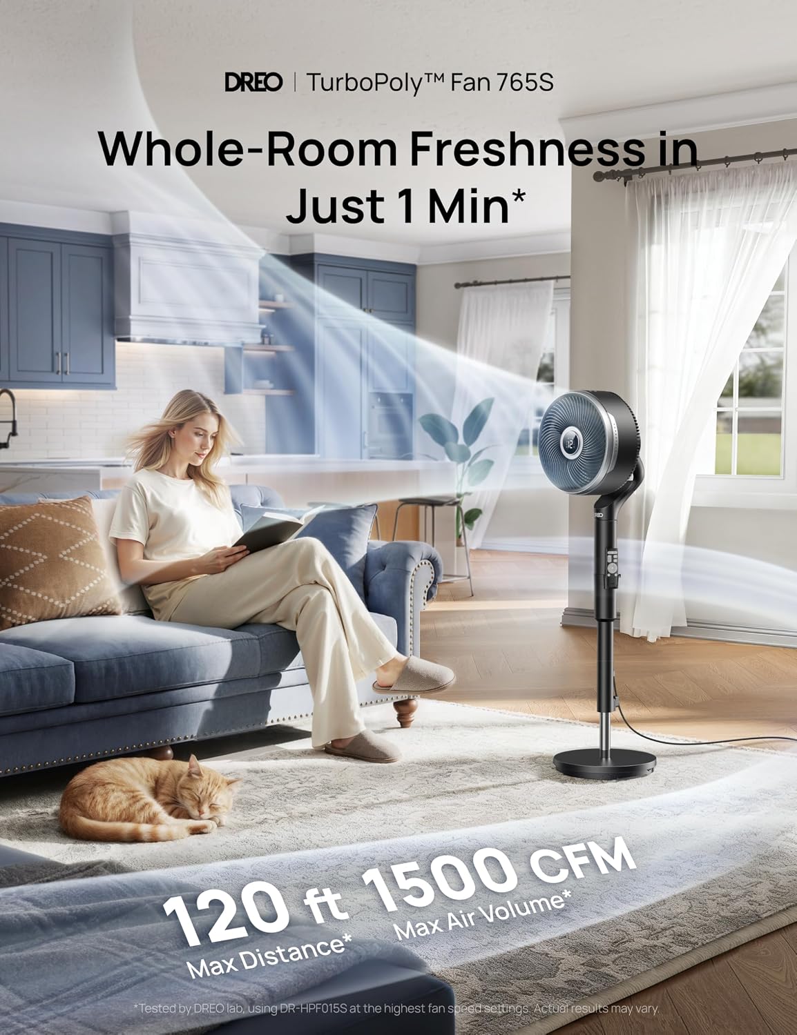 Thumbnail 1 de DREO Smart Fan for Bedroom: 2-in-1 Floor & Table Fan with Omni-Directional Oscillation