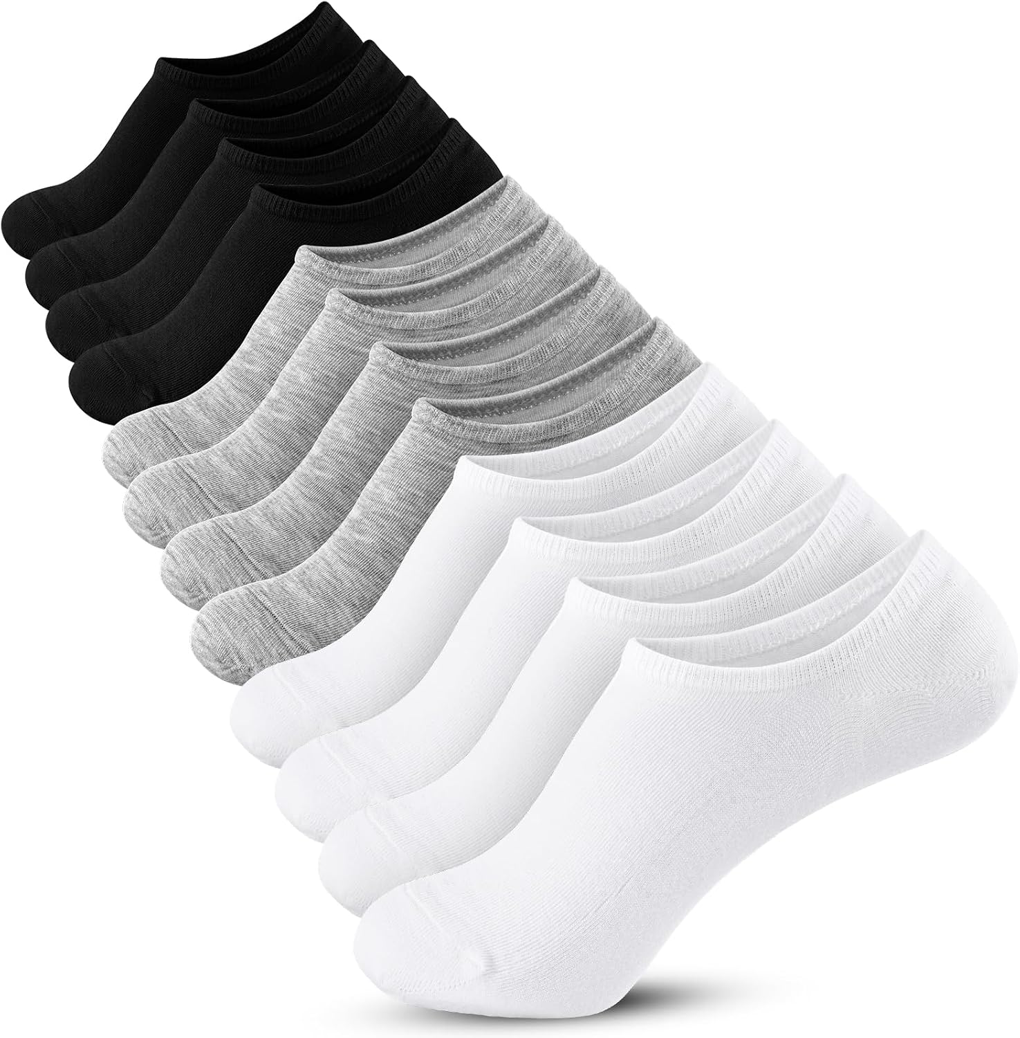 Detalle de OFFCUP 1 Bamboo Trainer Socks, 6 Pairs of Low-Cut No-Show Liners