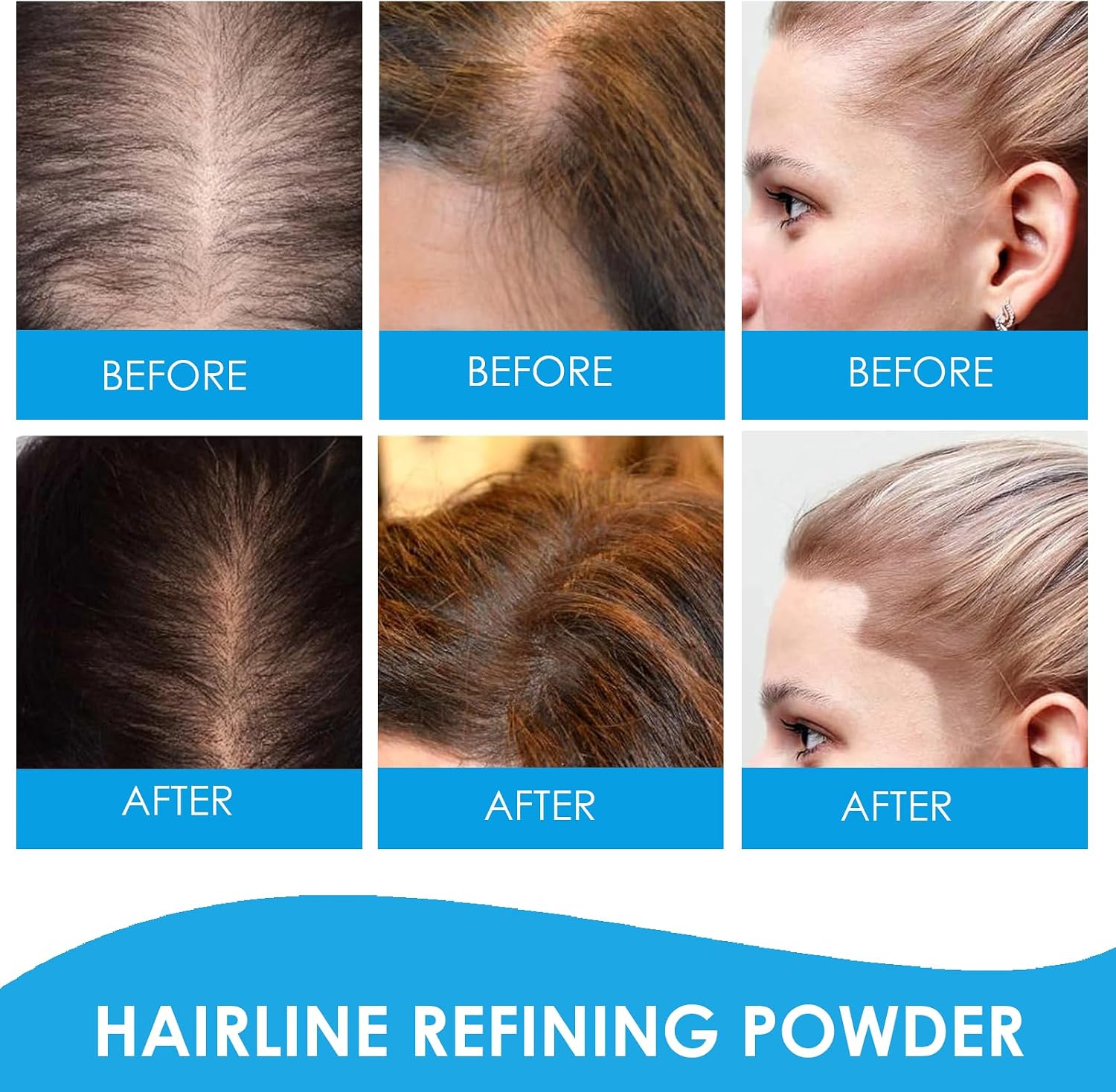 Detalle 2 de 10g Hair Line Powder: Polvere correttore per radice dei capelli, impermeabile, per riempire aree diradate