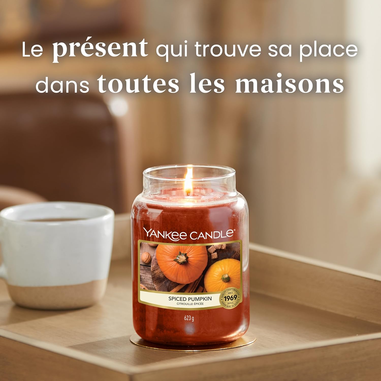 Thumbnail 5 de Yankee Candle Bougie parfumée Grande jarre Citrouille Épicée — 150 heures, qualité premium