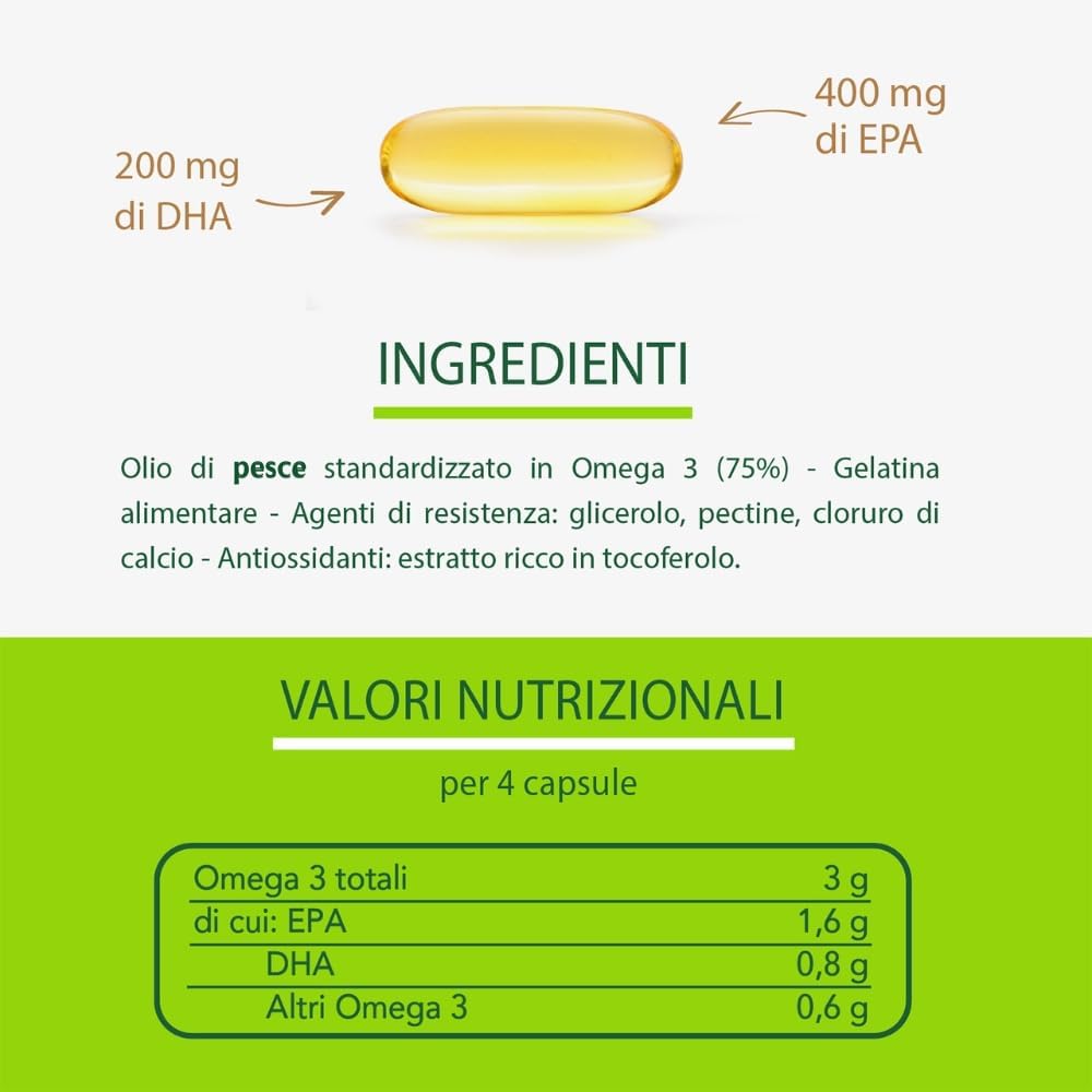 Thumbnail 4 de Enervit Enerzona Omega 3 RX 270 capsule 1000 mg olio di pesce