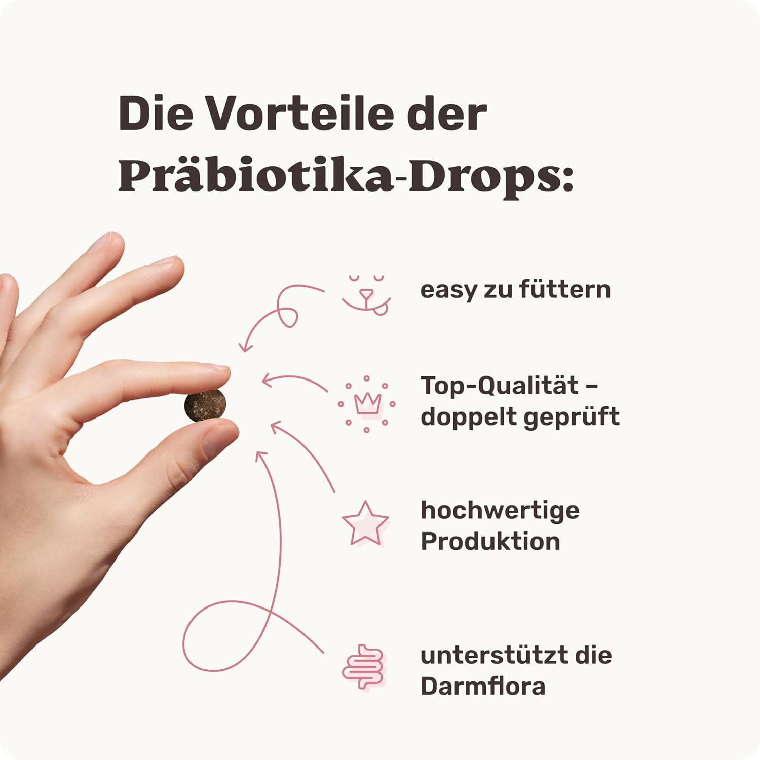 Detalle de Probiotika-Drops für Hunde 170 g – Verdauungssnacks zur Unterstützung der Darmflora