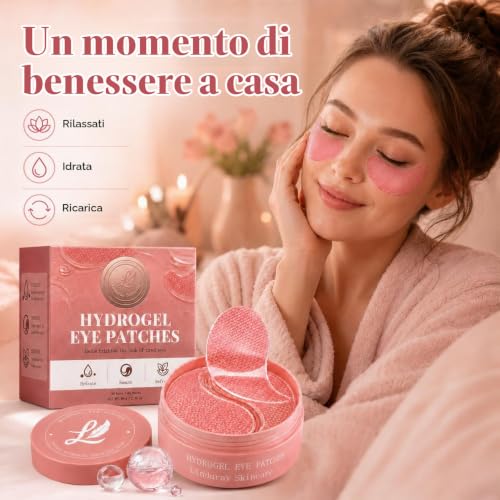 Detalle 2 de Linduray Skincare Patch occhi per occhiaie e borse, maschera quotidiana
