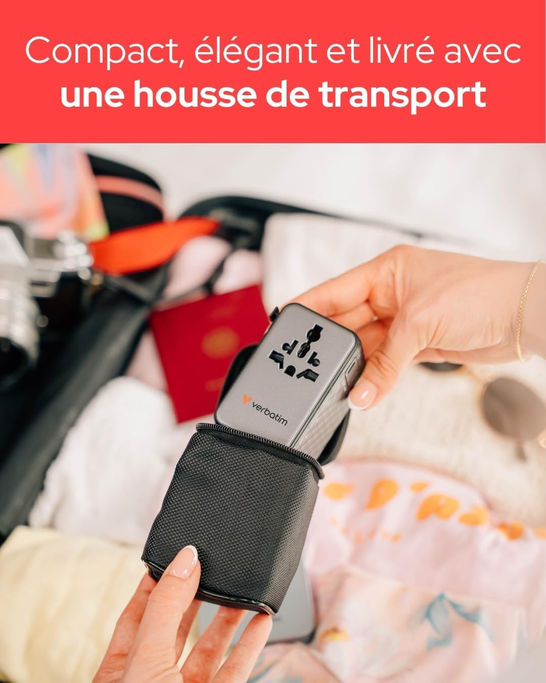 Thumbnail 6 de Verbatim Adaptateur de voyage GaN 170W 6-en-1 universel avec 3 USB-C, 1 USB-A et 2 prises USA/JP