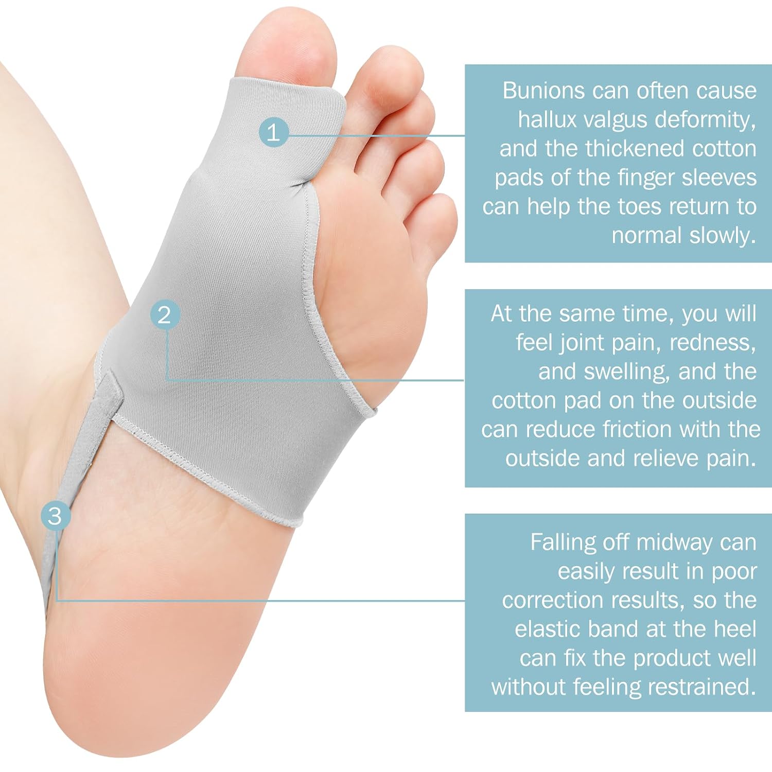 Thumbnail 3 de sundpik Bunion Corrector, 2-Piece Adjustable Toe Splint with Toe Spacer
