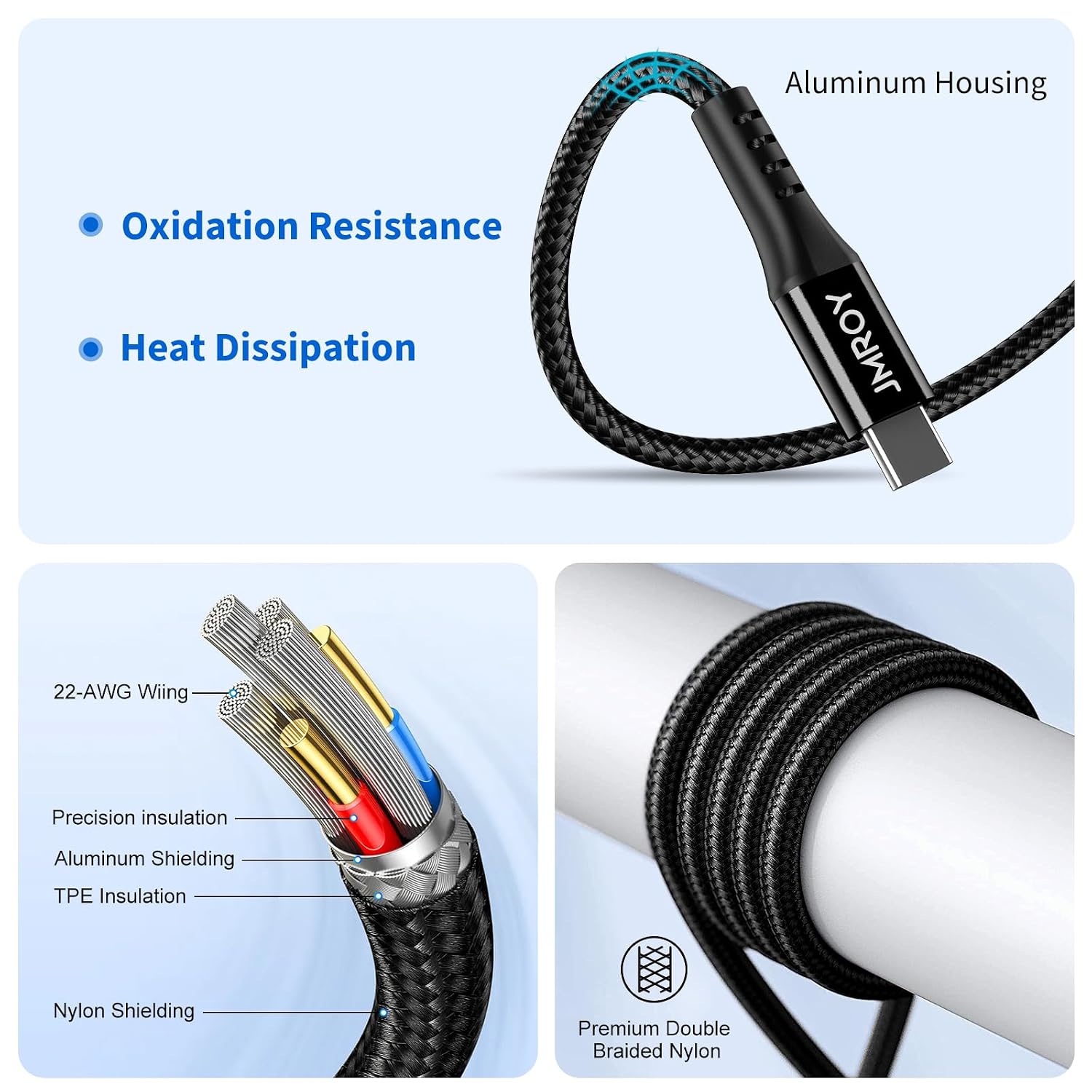 Thumbnail 4 de Extra Long USB C Cable 5M 3.1A Fast Charging – USB-C to USB-C/USB-A for PS5/Xbox/Phone and More