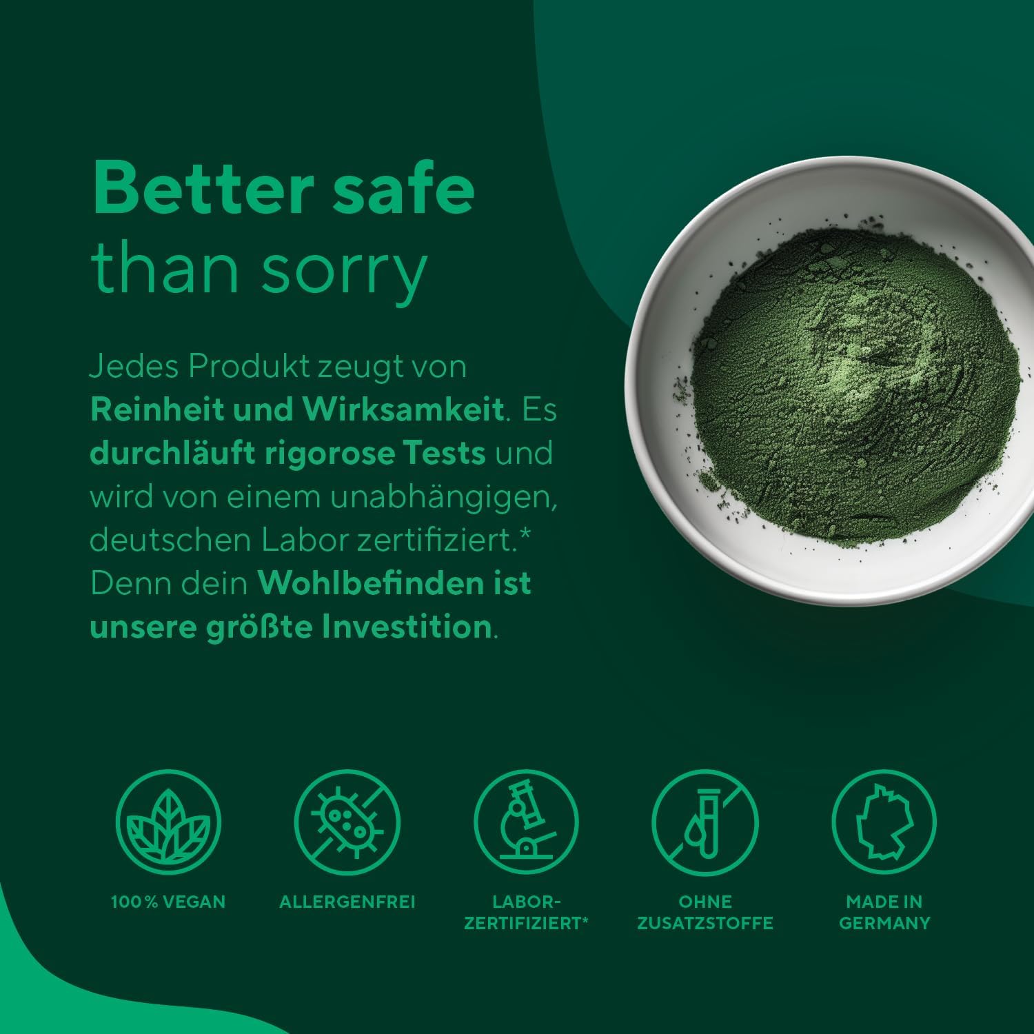 Detalle de Bio Spirulina Presslinge – 600 Tabletten (500 mg) hochdosiert, vegan, TRUE NATURE®