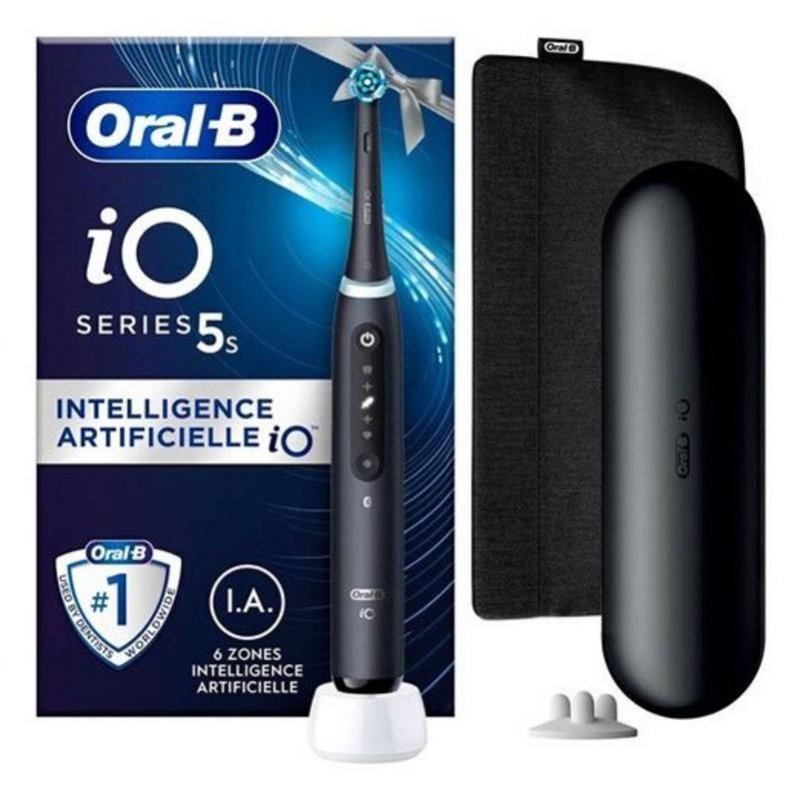 Detalle 2 de Oral-B iO5 Bluetooth cepillo dental eléctrico negro con 5 modos y temporizador