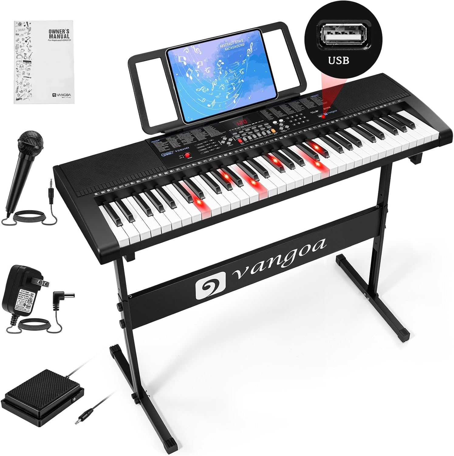 Vangoa VGK6101 61-Key Electric Piano Keyboard 🎹