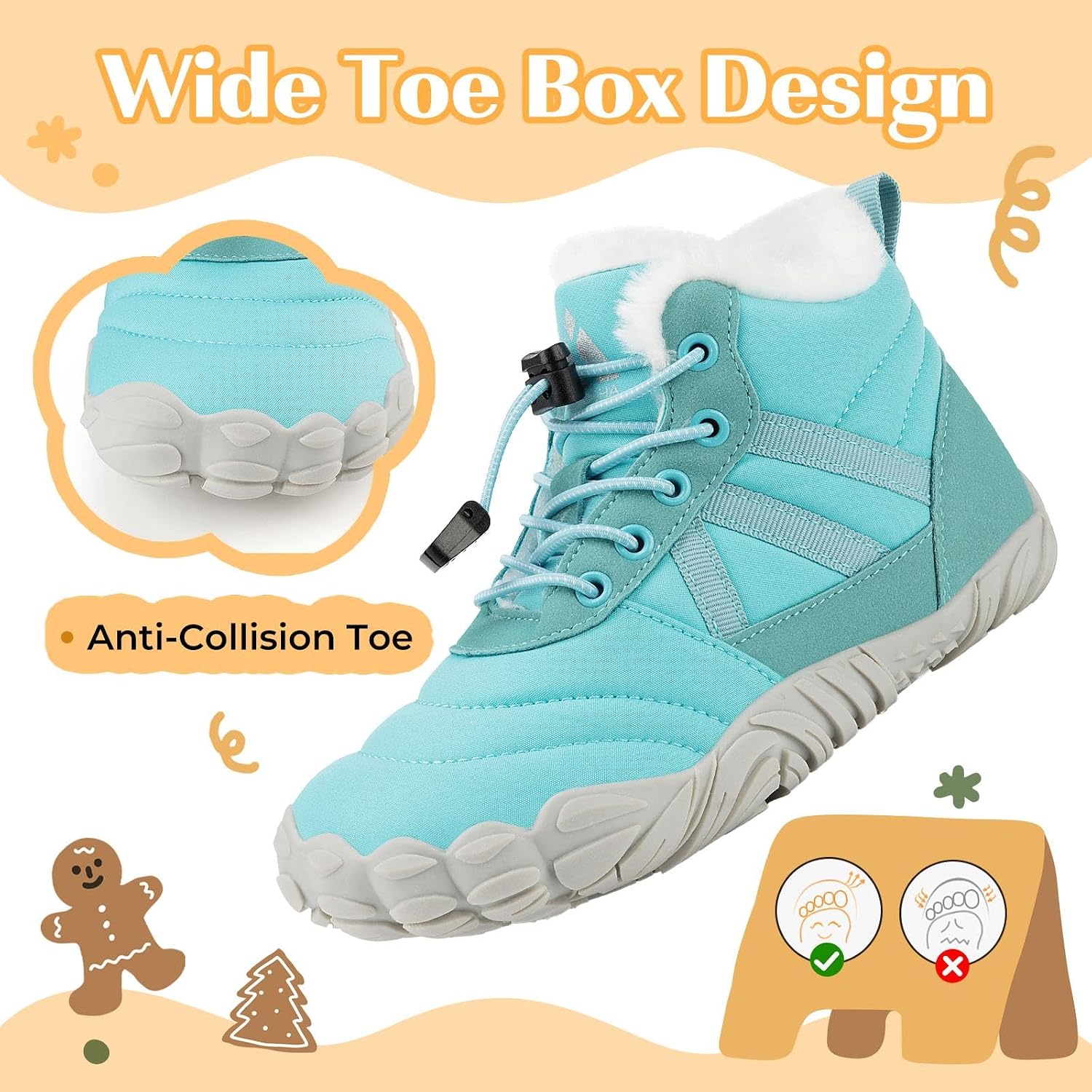 Thumbnail 1 de Mishansha Barefoot Botas Niños Invierno 25–36