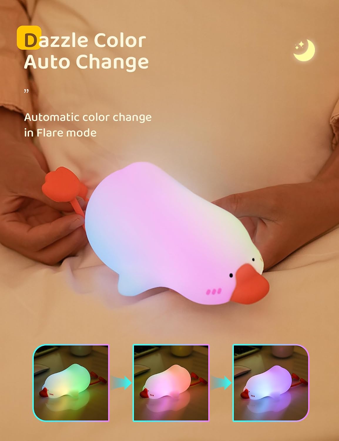 Detalle de IHALO Veilleuse bébé silicone au canard