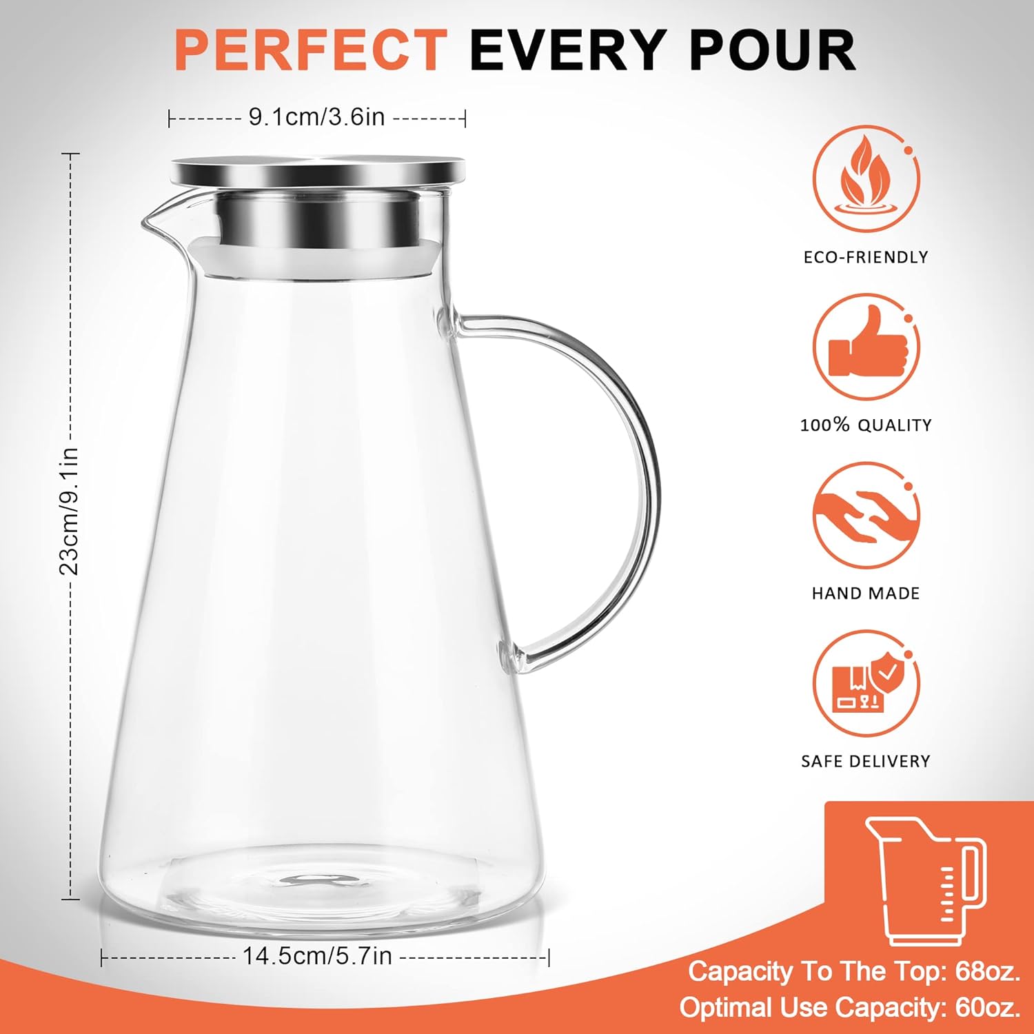 Thumbnail 3 de SUSTEAS 2.0 Liter Glass Pitcher for Cold Brew