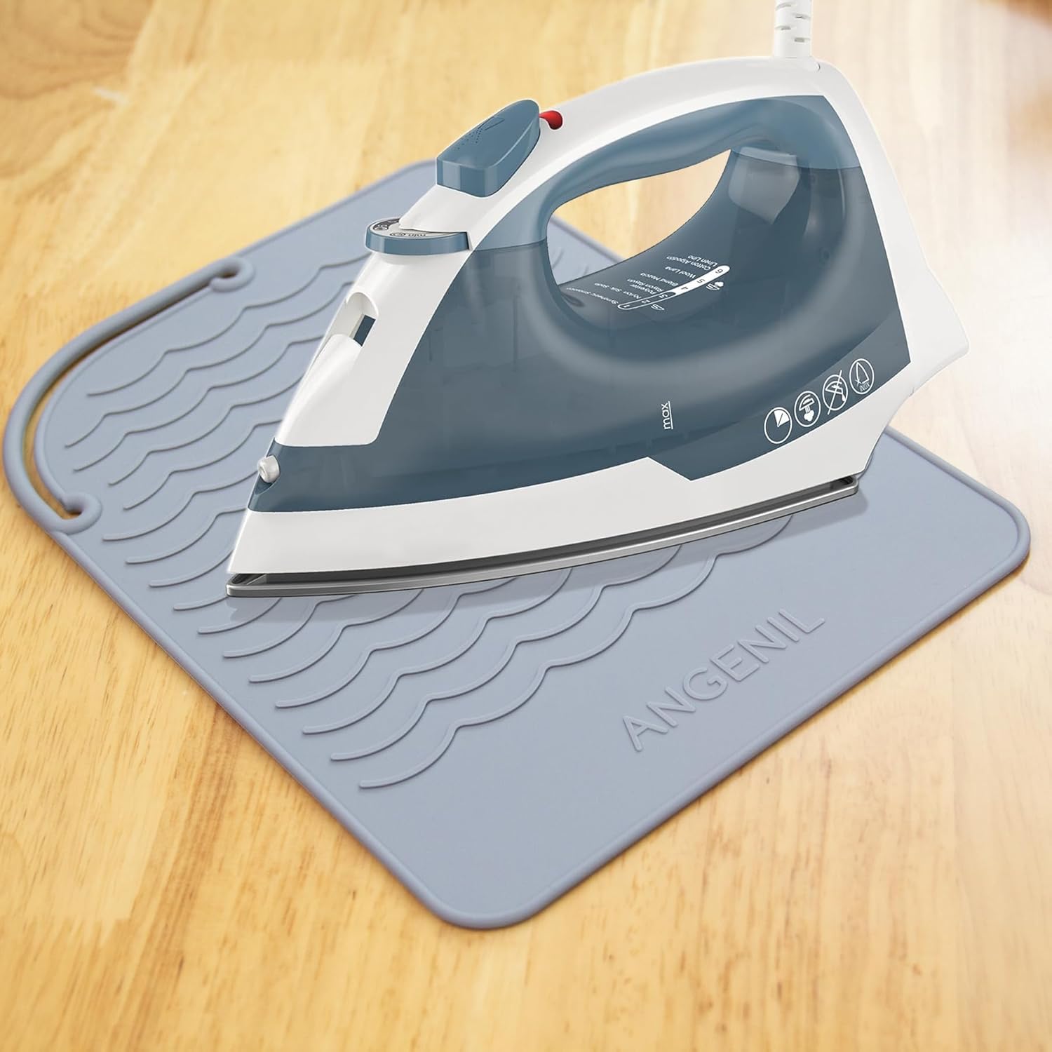 Thumbnail 2 de ANGENIL heat mat for hair straighteners and mini styling tools (silicone, grey) 21.5 cm x 15.5 cm