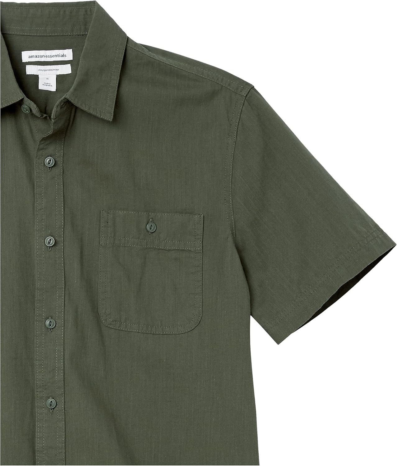 Thumbnail 4 de Amazon Essentials Herren Chambray-Hemd mit kurzen Ärmeln in normaler Passform