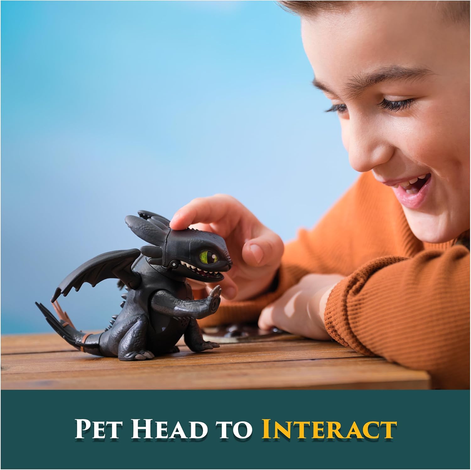Detalle de DreamWorks How to Train Your Dragon: Interaktiver Ohnezahn Mini-Drache mit Soundeffekten