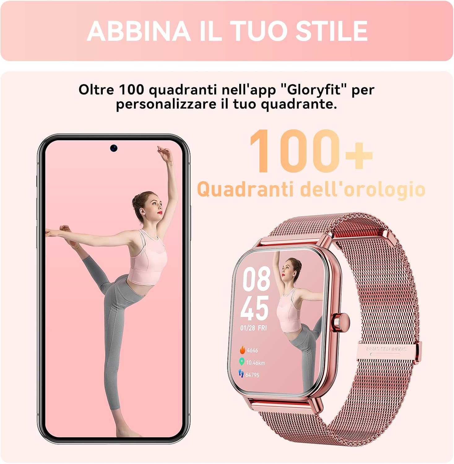 Detalle 2 de Haulvean Montre Connectée 1,85" pour sport et santé
