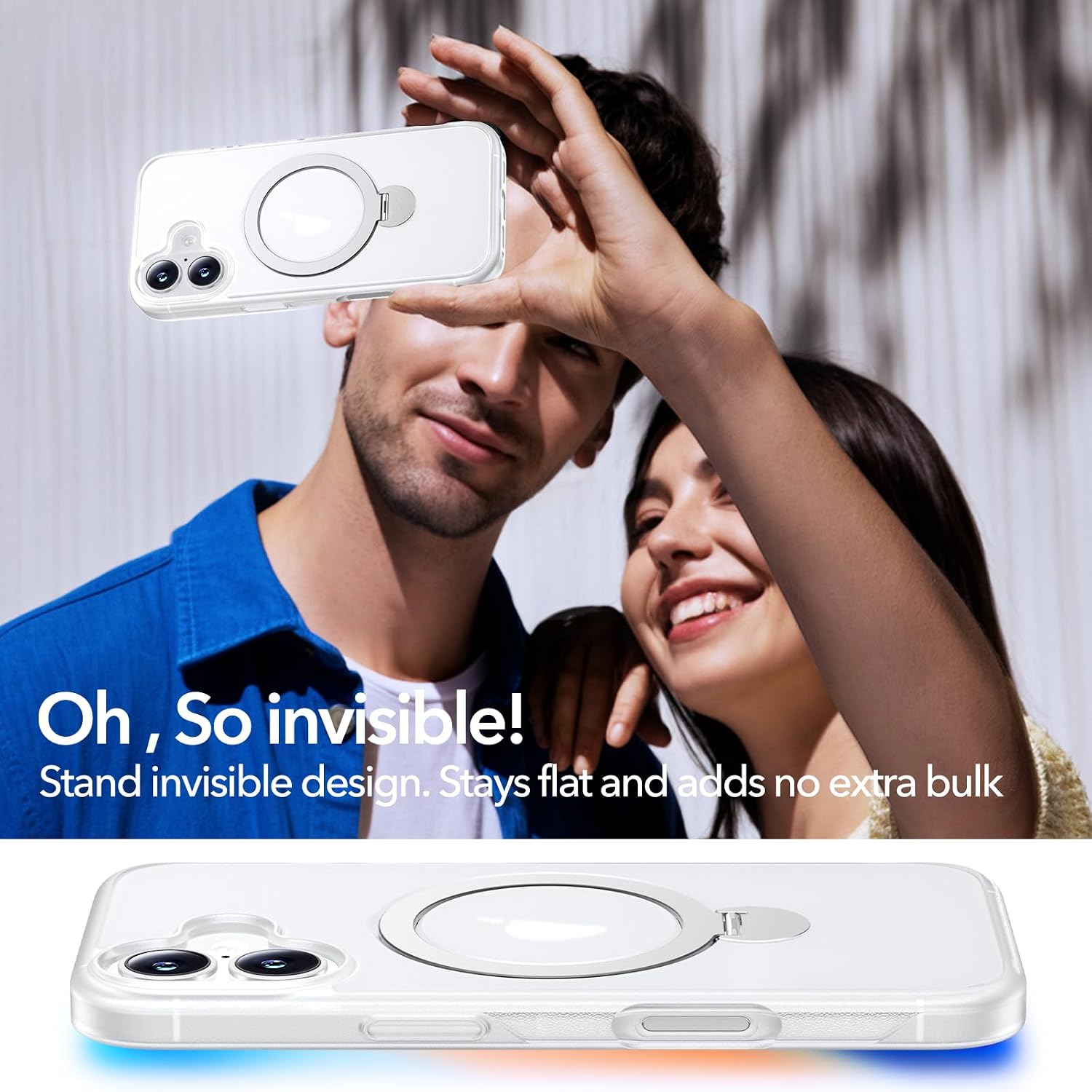Thumbnail 6 de Anqrp 360° All-in-One-Ständerhülle für iPhone 17 – MagSafe kompatibel, Stoßfest, matte Weiß Nebel