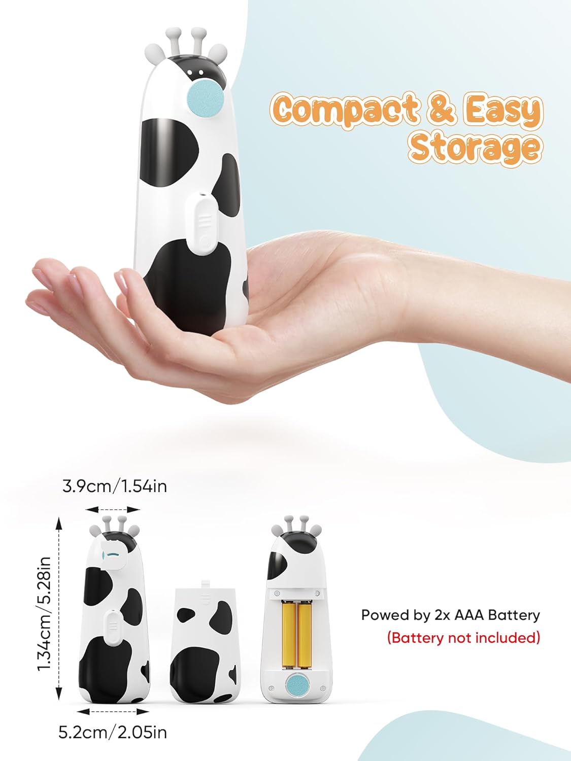 Thumbnail 5 de Megainvo Baby elektrische Nagelfeile & Nagelpflegeset für Neugeborene (mit Licht, einstellbarer Geschwindigkeit)