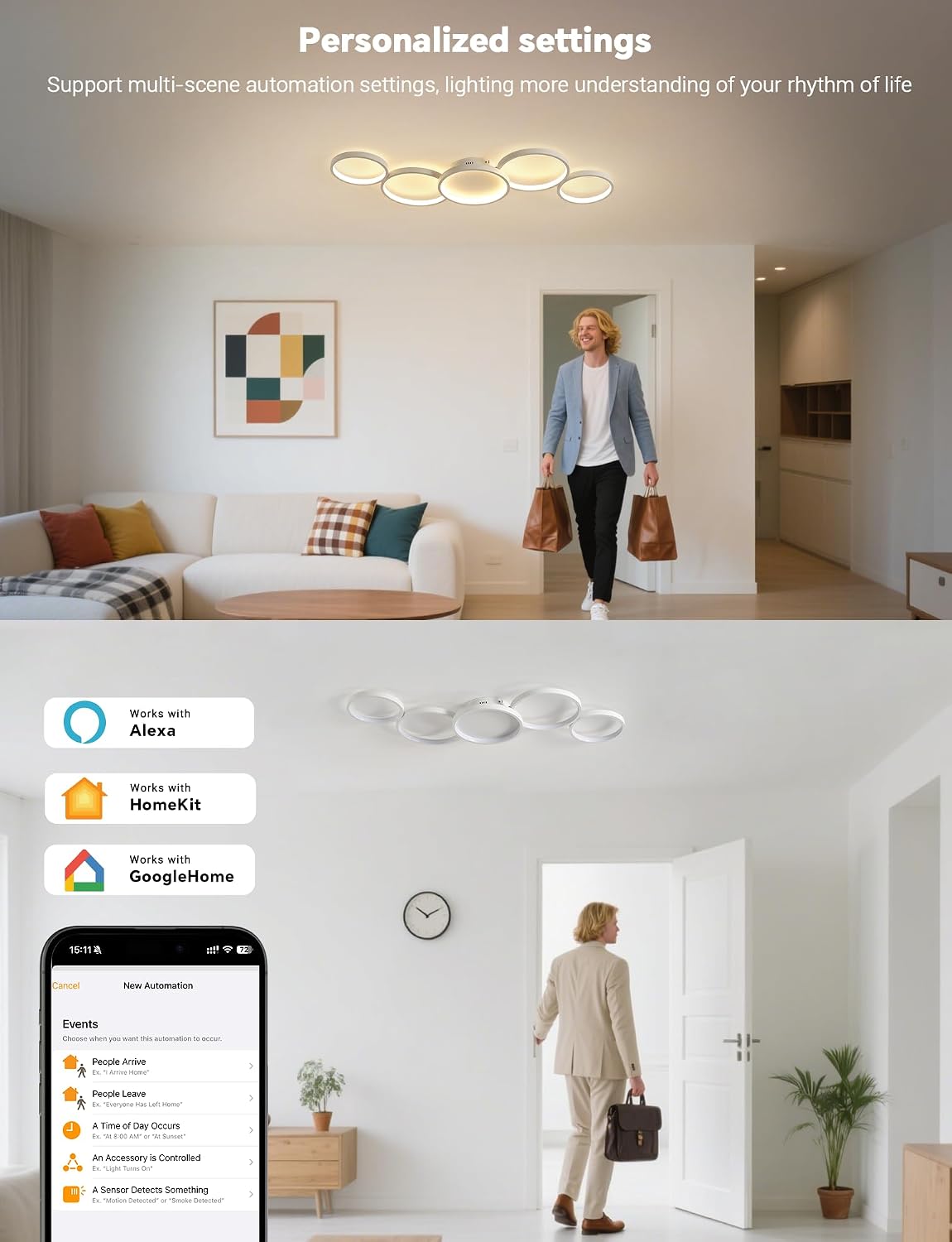 Detalle 2 de BAYHT Matter Deckenlampe 56W mit Fernbedienung
