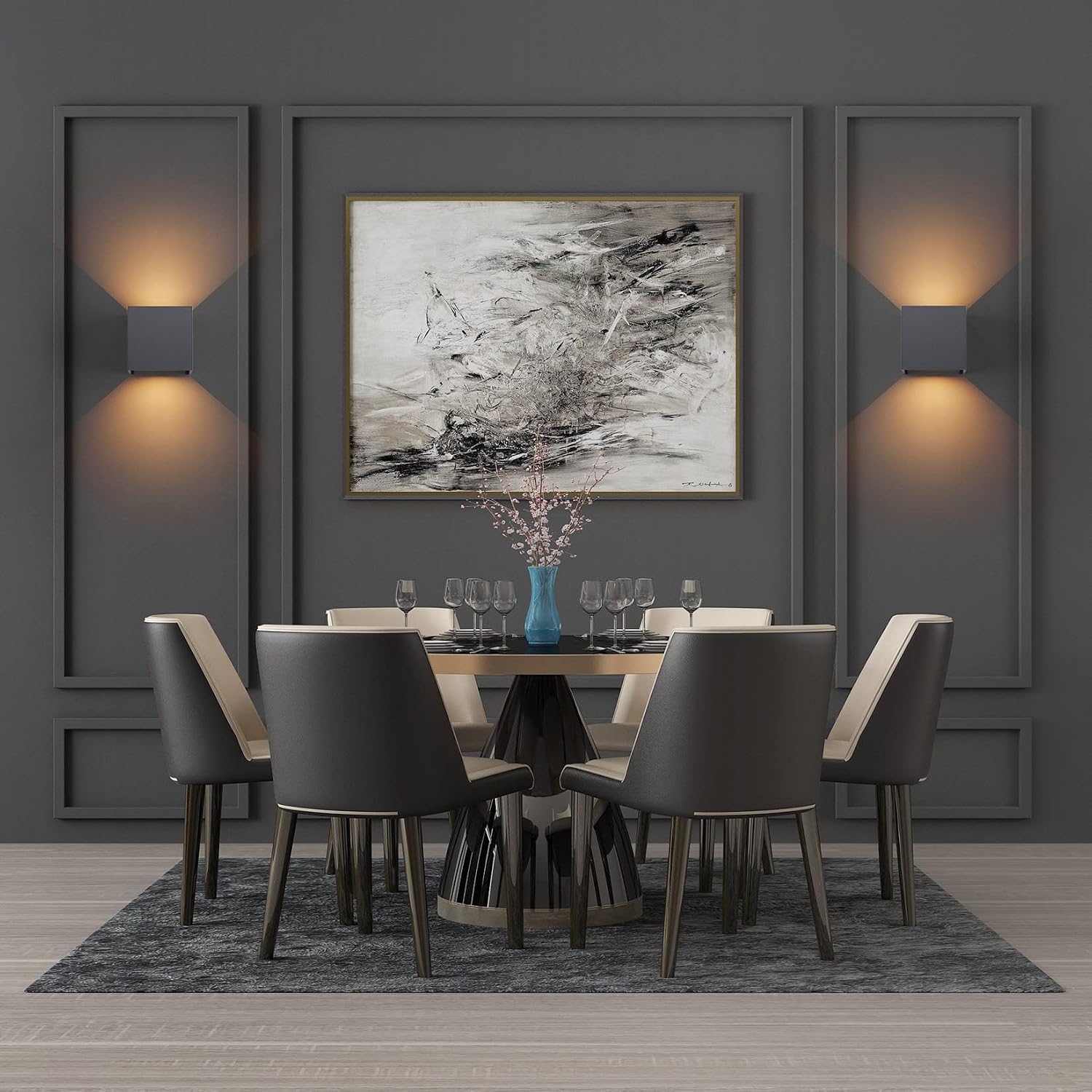 Detalle de K-Bright LED Wandleuchten Innen/Außen 12W – IP65 Anthrazit mit einstellbarem Lichtstrahl (3000K)