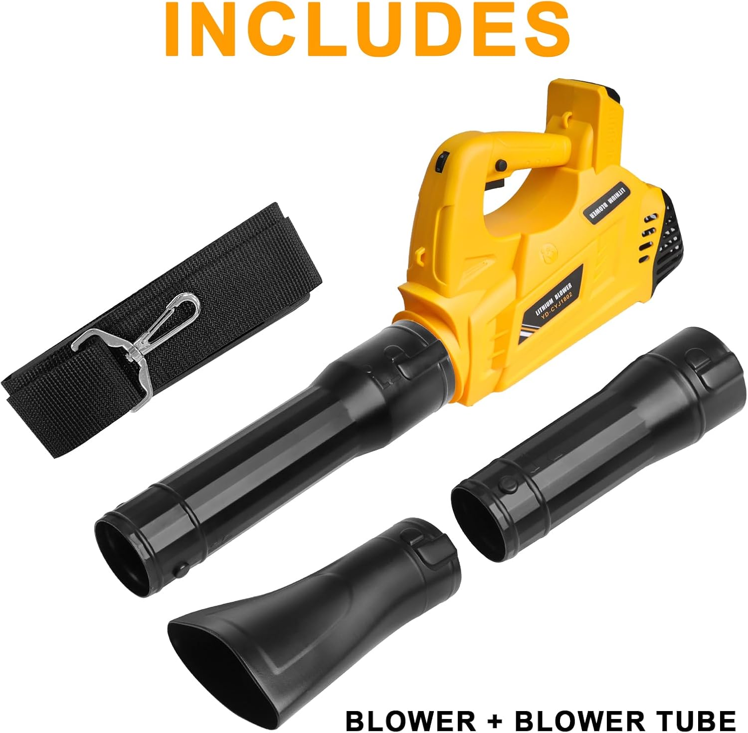 Thumbnail 6 de Powarobor YD-CYJ1802 Cordless Leaf Blower for DeWalt 18V Batteries, Six Speeds