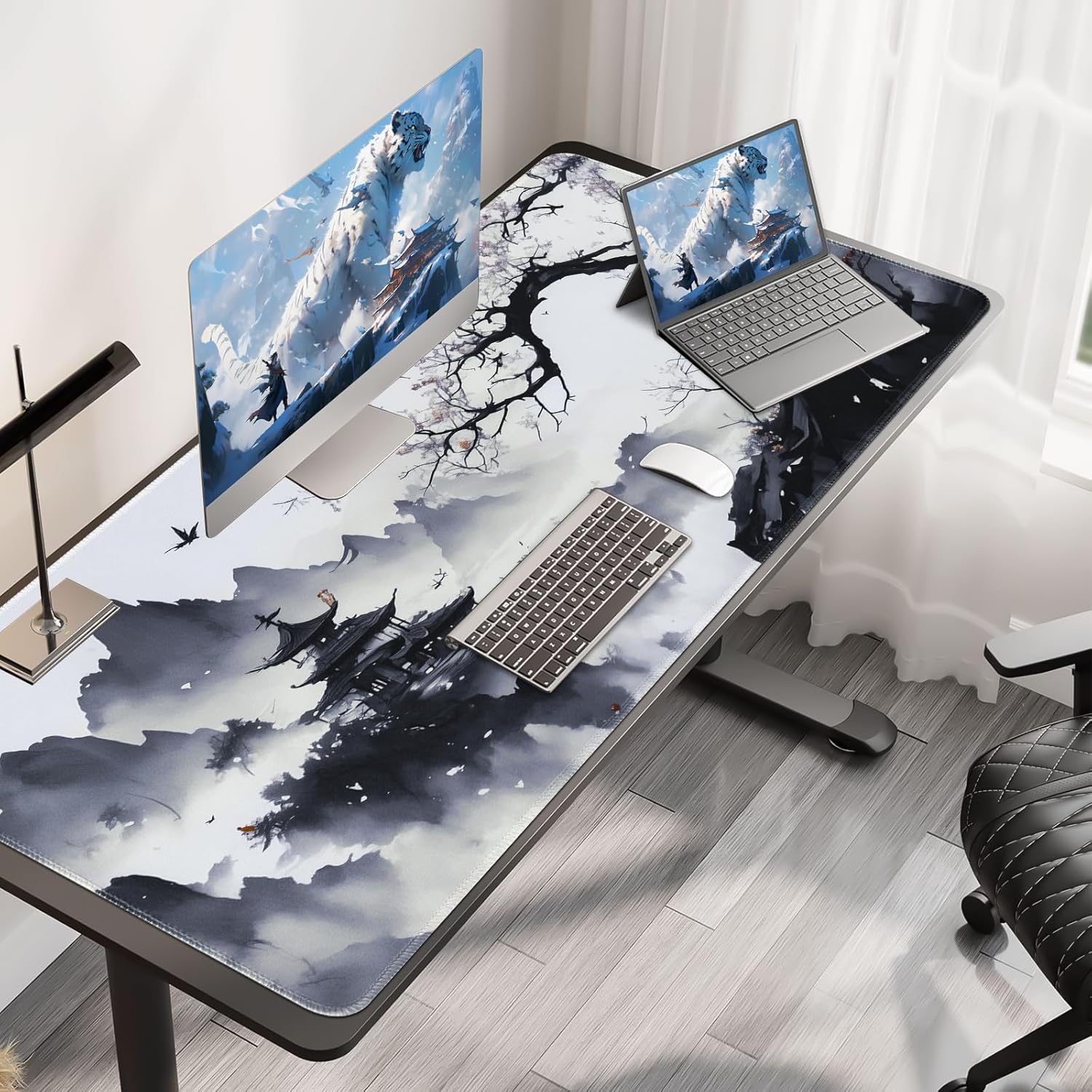 Thumbnail 5 de Zindoo XXXL Mouse Mat Gaming 1200 x 600 x 3 mm with Non-Slip Rubber Base