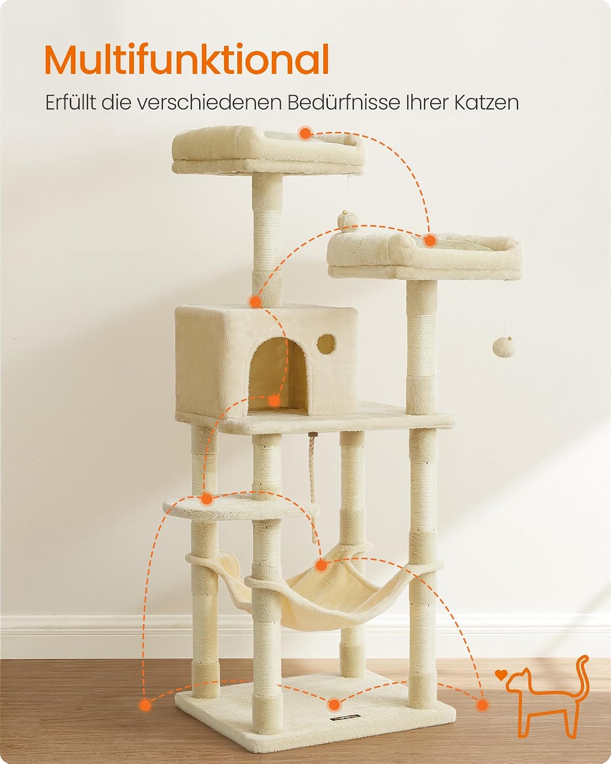 Detalle de Feandrea PCT15BE Katzenbaum 143 cm