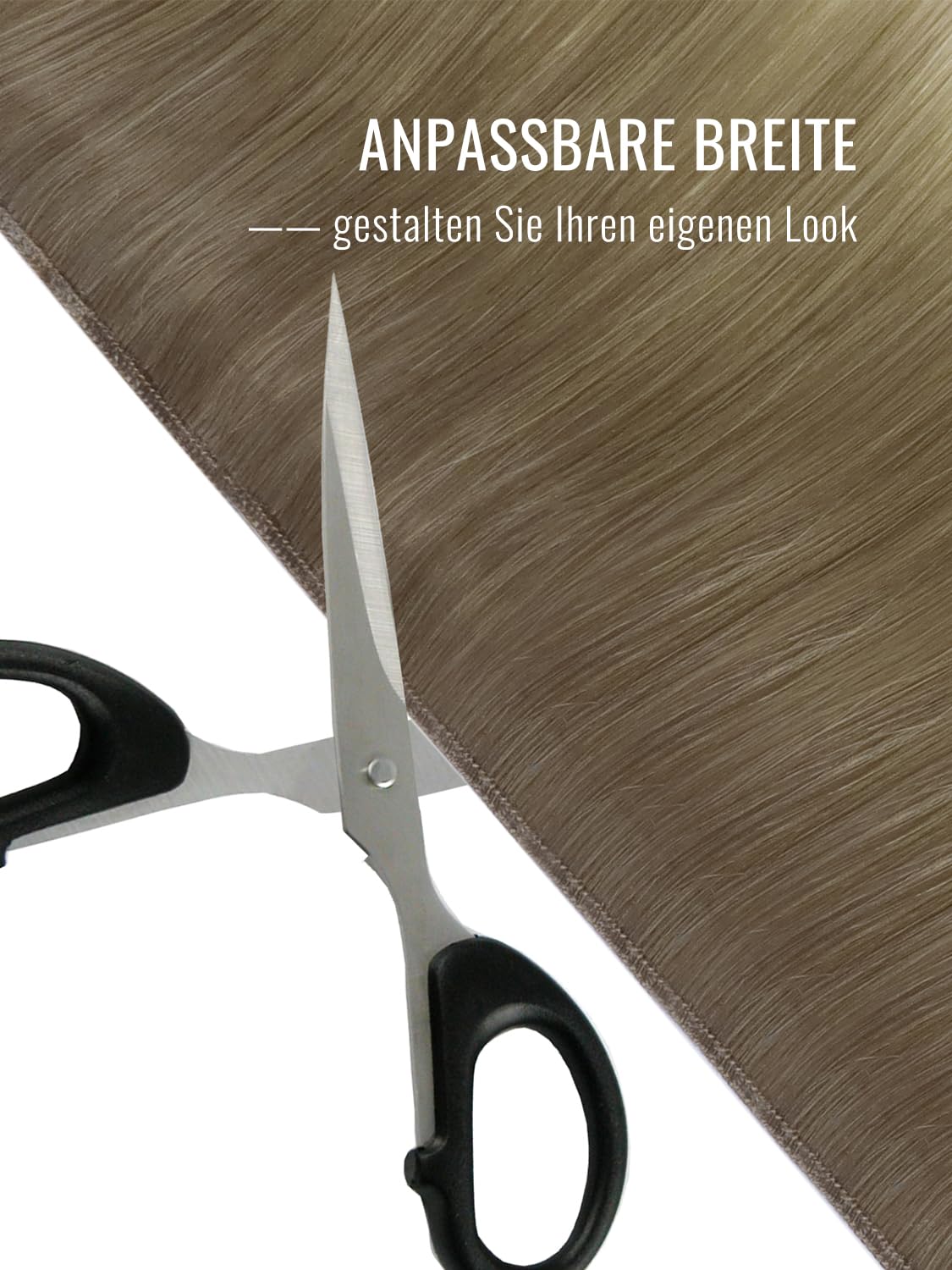 Detalle de Fshine Genius Tape Weft Echthaar Tressen Mittebraun mit Asch- und Platinblond-Mix, 45 cm – einfache Tape-Tressenverlängerung