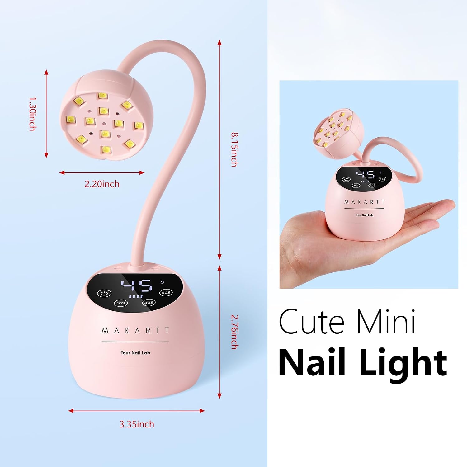 Detalle de Makartt Cherie UV LED Nail Lamp 39mW/cm²