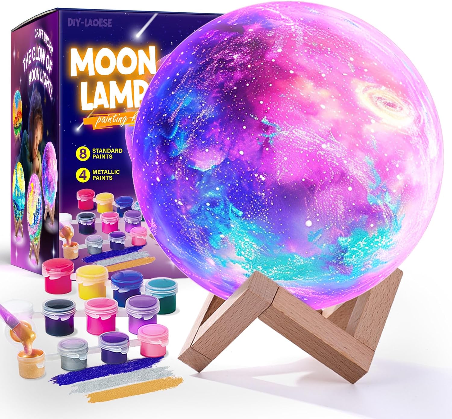 Mond Lampe Bastelset für Kinder 3D Nachtlicht
