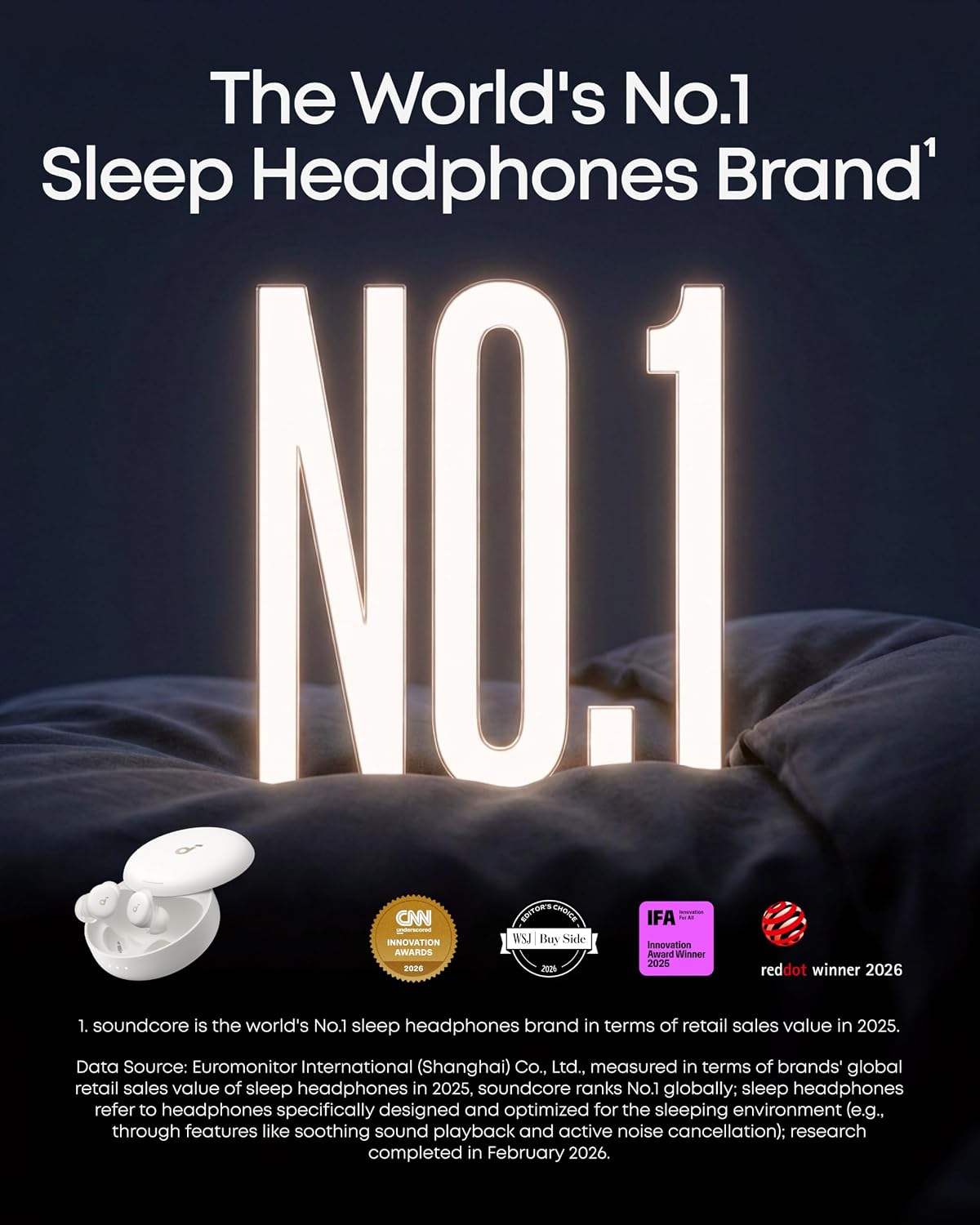 Detalle de soundcore Sleep A30 Special D1301 Sleep Earbuds with ANC and Snore Masking