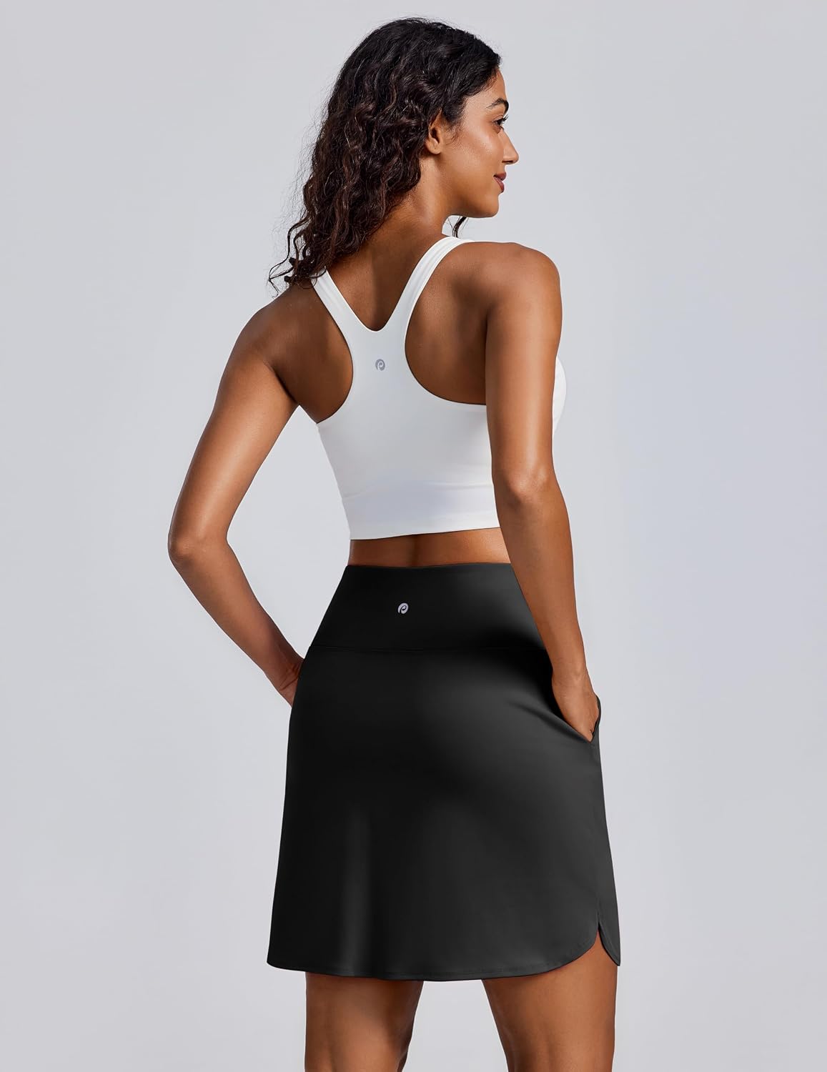 Detalle de PINSPARK 18" Skorts for Women – Above-Knee Length, Built-In Shorts, 3 Pockets, UPF 50+