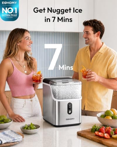Thumbnail 1 de EUHOMY Nugget Ice Maker Countertop: Soft, Chewable Pebble Ice in Minutes