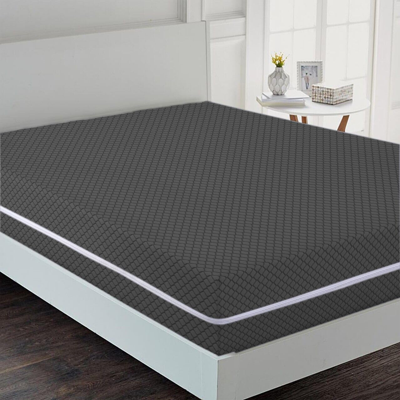 Thumbnail 1 de Mattress Zipped Cover Full Encasement: Anti Bed Bug, 30cm Deep, Hypoallergenic (Dark Grey, Double)