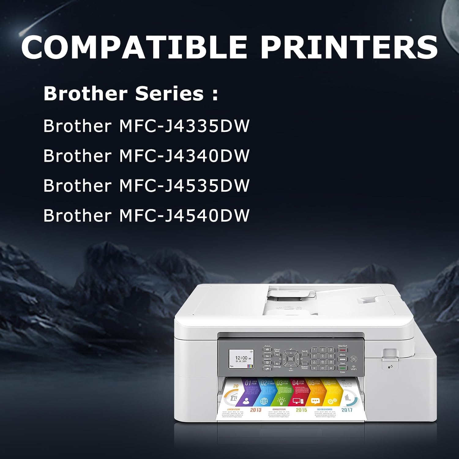 Detalle de DOUBLE D LC426 Black Ink Cartridges for Brother LC426/LC426XL – 2 Pack (BK) for MFC-J4335DW/J4340DW/J4535DW/J4540DW