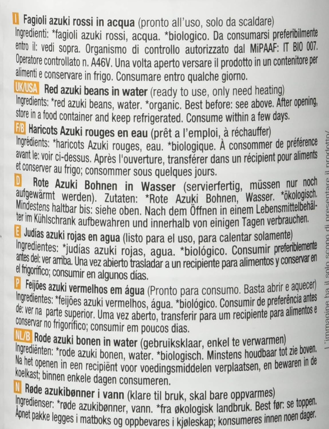 Thumbnail 5 de IL NUTRIMENTO Rote Azukibohnen – Reich an Proteinen, Ohne Salzzusatz, 12er Pack (12 x 400 g)