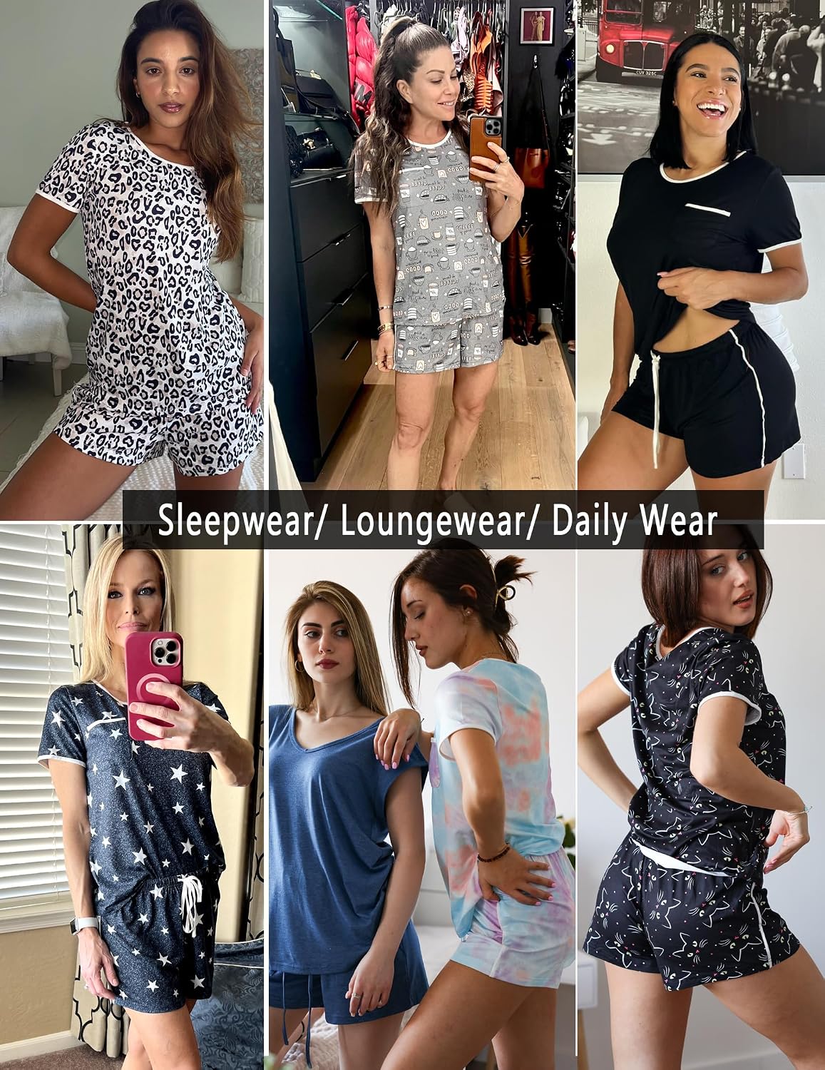 Detalle de Ekouaer Women's Pajama Set, Two-Piece