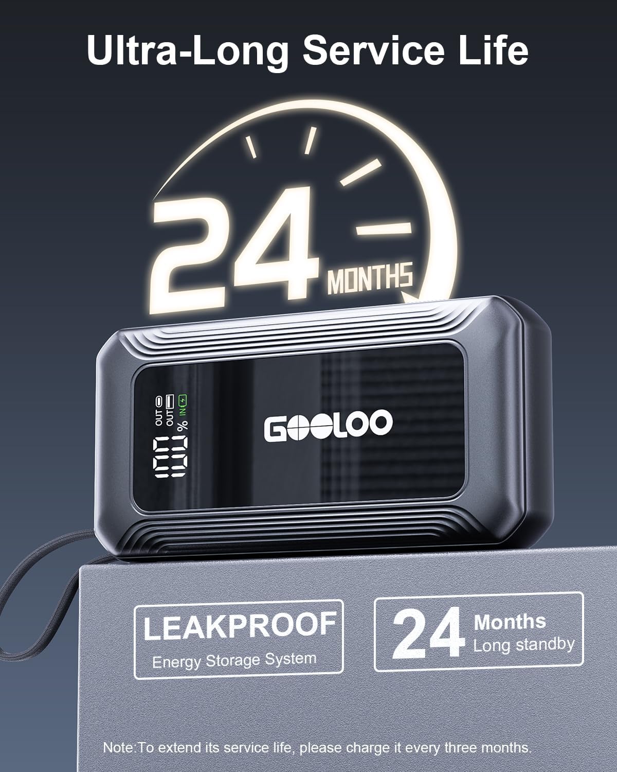 Thumbnail 5 de GOOLOO G7 3000A Jump Starter: Portable Power, 45W Fast Charging & LED Emergency Light